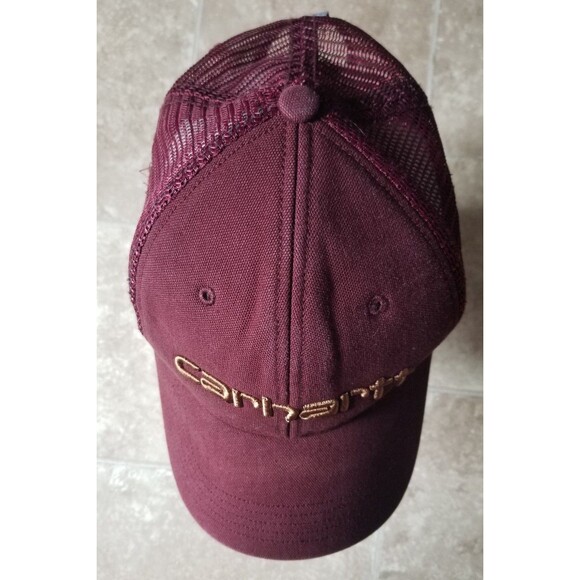 Carhartt Trucker Hat Burgundy - Picture 2 of 5